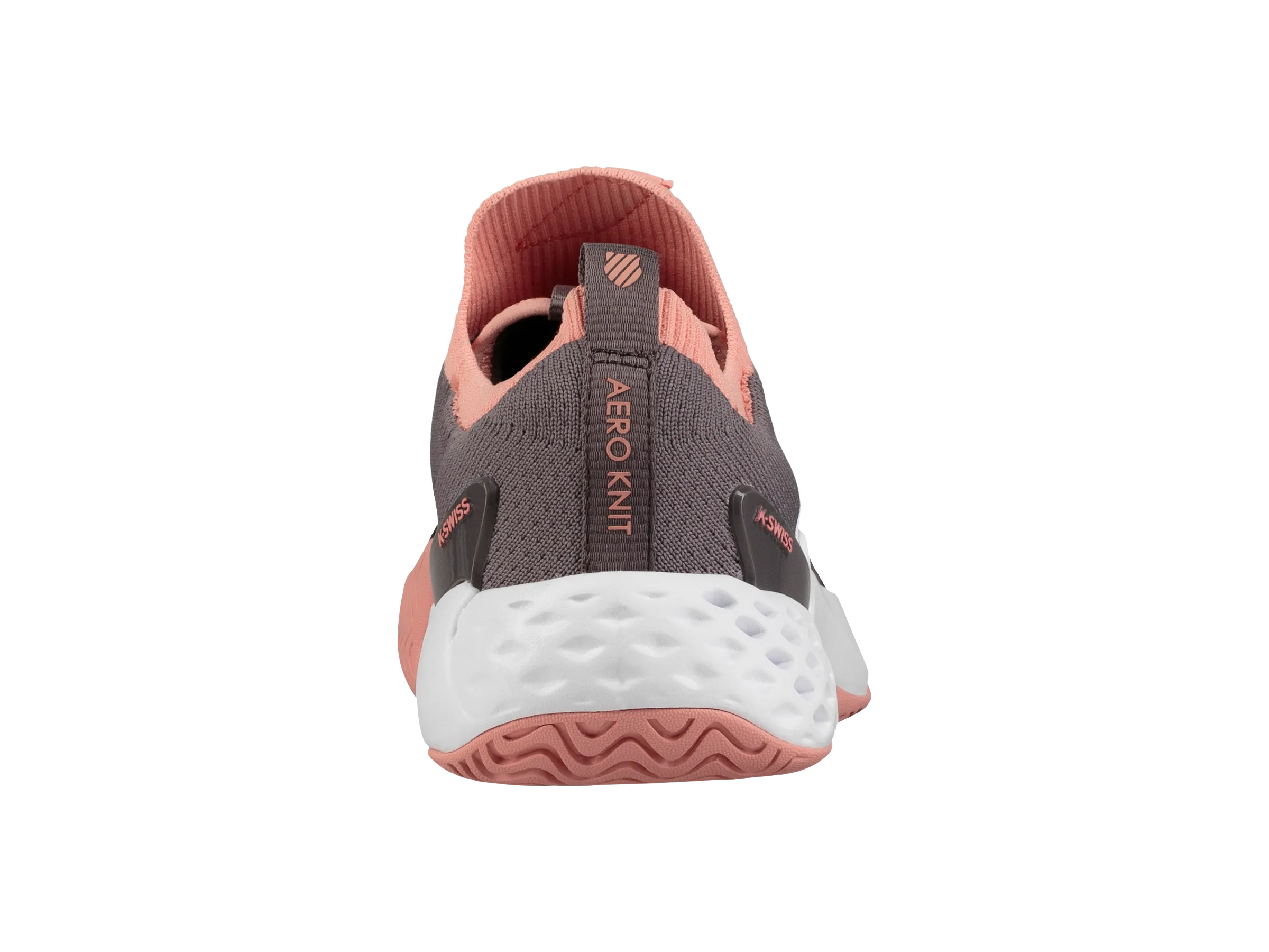 96137-095-M | WOMENS AERO KNIT | PLUM KITTEN/CORAL ALMOND/WHITE