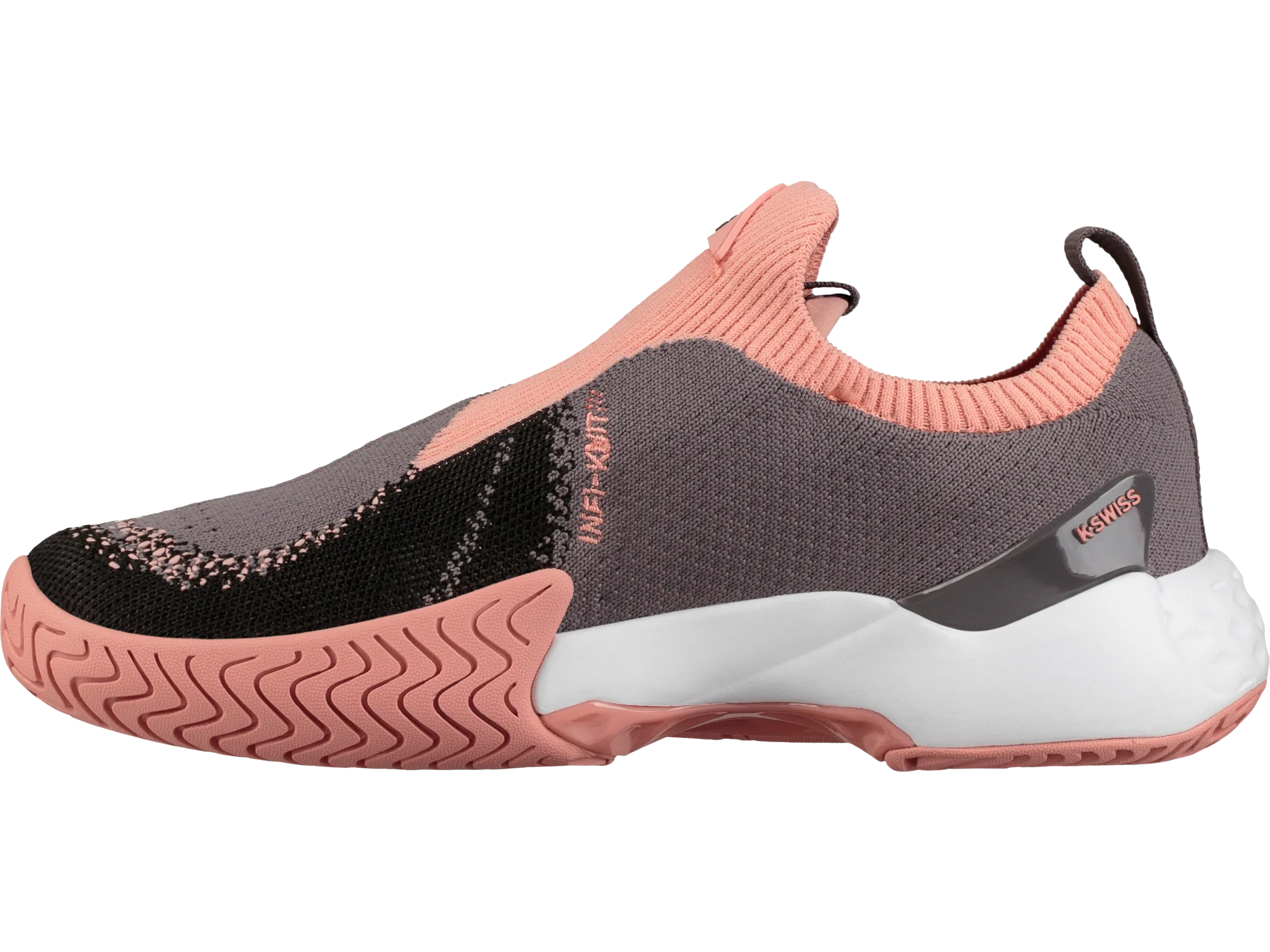 96137-095-M | WOMENS AERO KNIT | PLUM KITTEN/CORAL ALMOND/WHITE