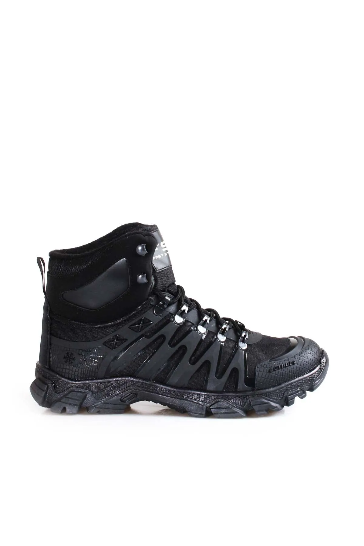 Black Rugged Hiking Boots-Wessi