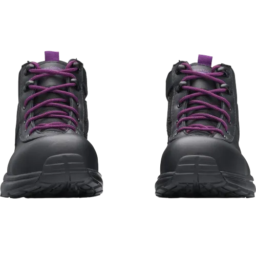 BLUNDSTONE 887 Ladies Zip Safety Boot - Black & Purple