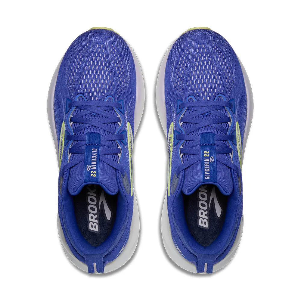 Brooks Glycerin 22 (Womens) - Amparo Blue/Hyper Iris/Yellow