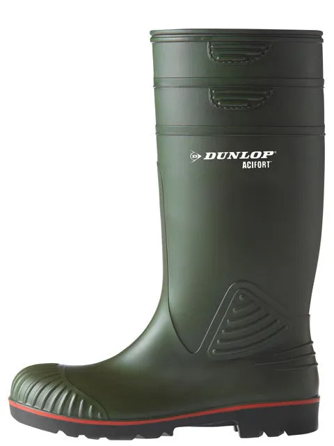 Dunlop Acifort Dark Green Steel Toe Wellington W138