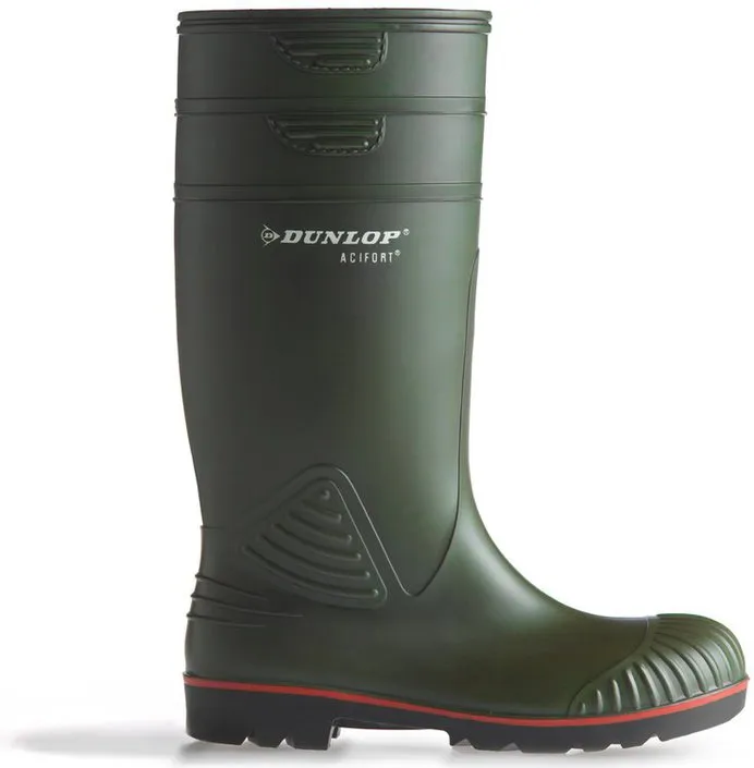 Dunlop Acifort Dark Green Steel Toe Wellington W138
