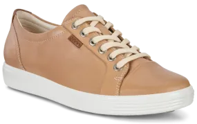 ECCO Soft 7 Powder Sambal (Light Tan) Ladies Nubuck Leather Sneaker