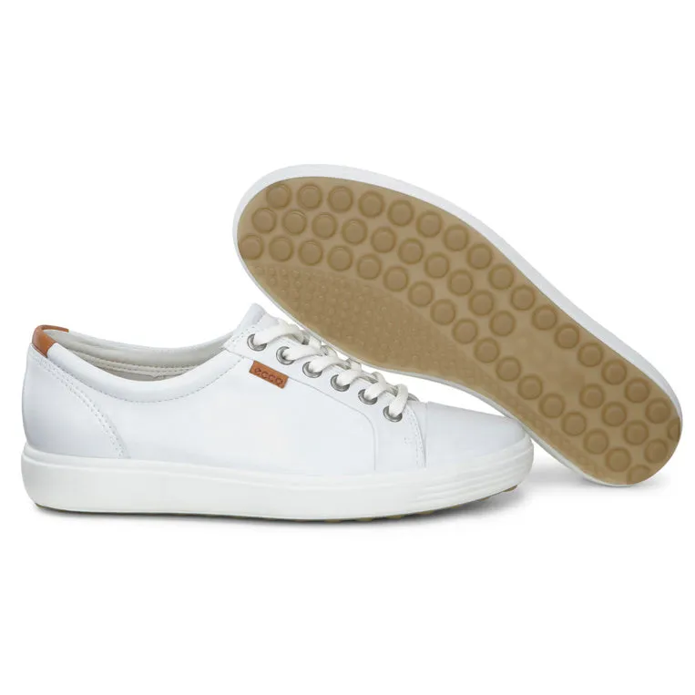 ECCO Soft 7 White Ladies Leather Sneaker