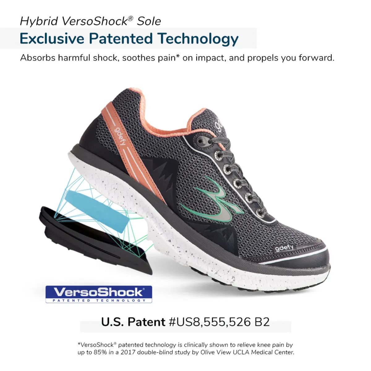 Gdefy Women's Mighty Walk Gr/Bl