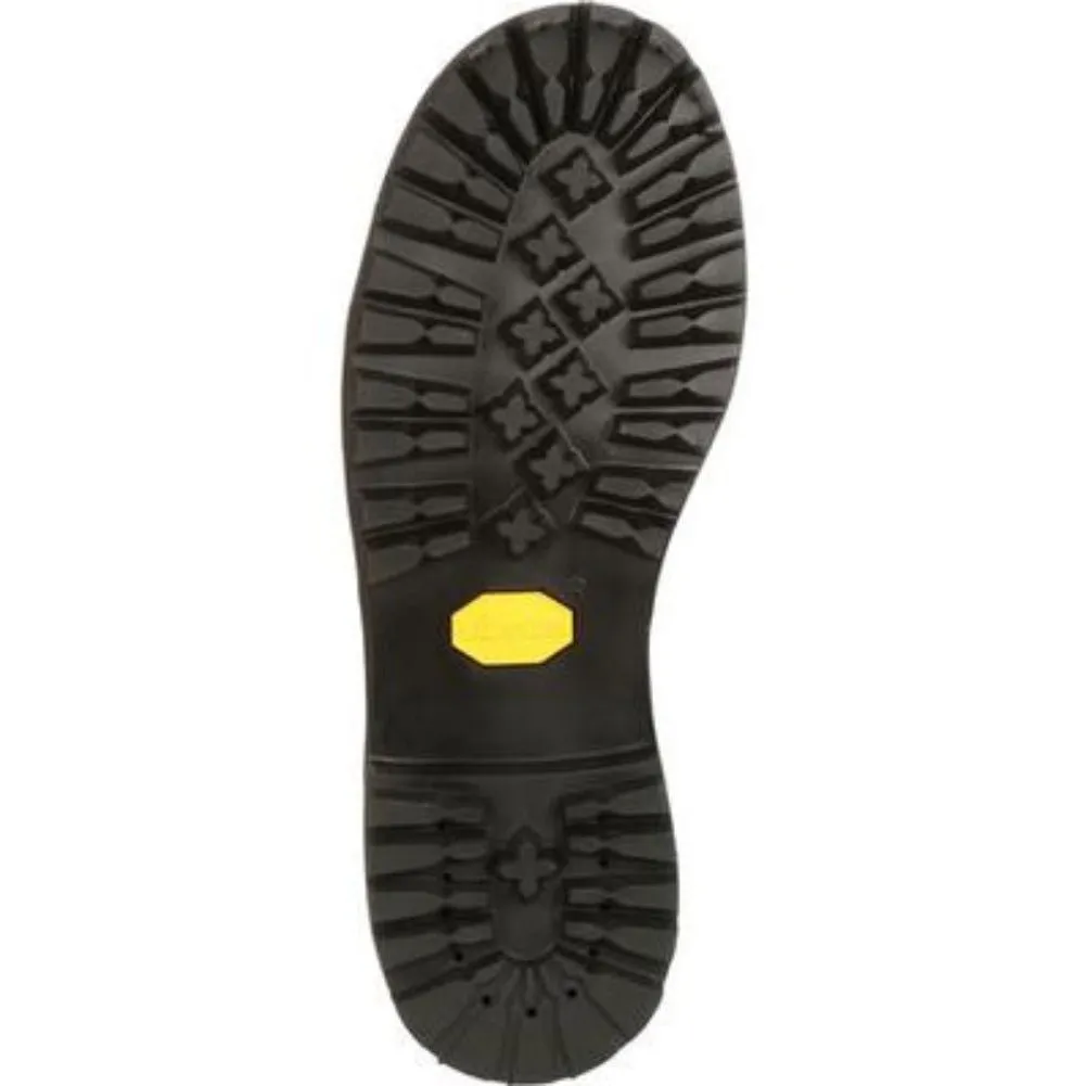 Georgia Boot Low Heel Logger Men's Lace-to-toe Work Boots G8010 In Black