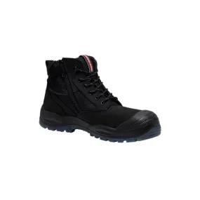 HARD YAKKA Y60235 NITE VISION ZIP SIDE SAFETY BOOT - BLACK