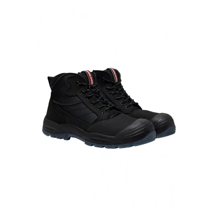 HARD YAKKA Y60235 NITE VISION ZIP SIDE SAFETY BOOT - BLACK