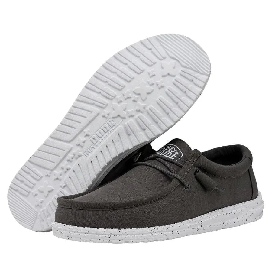 Hey Dude Wally Slub Canvas "Dark Grey"