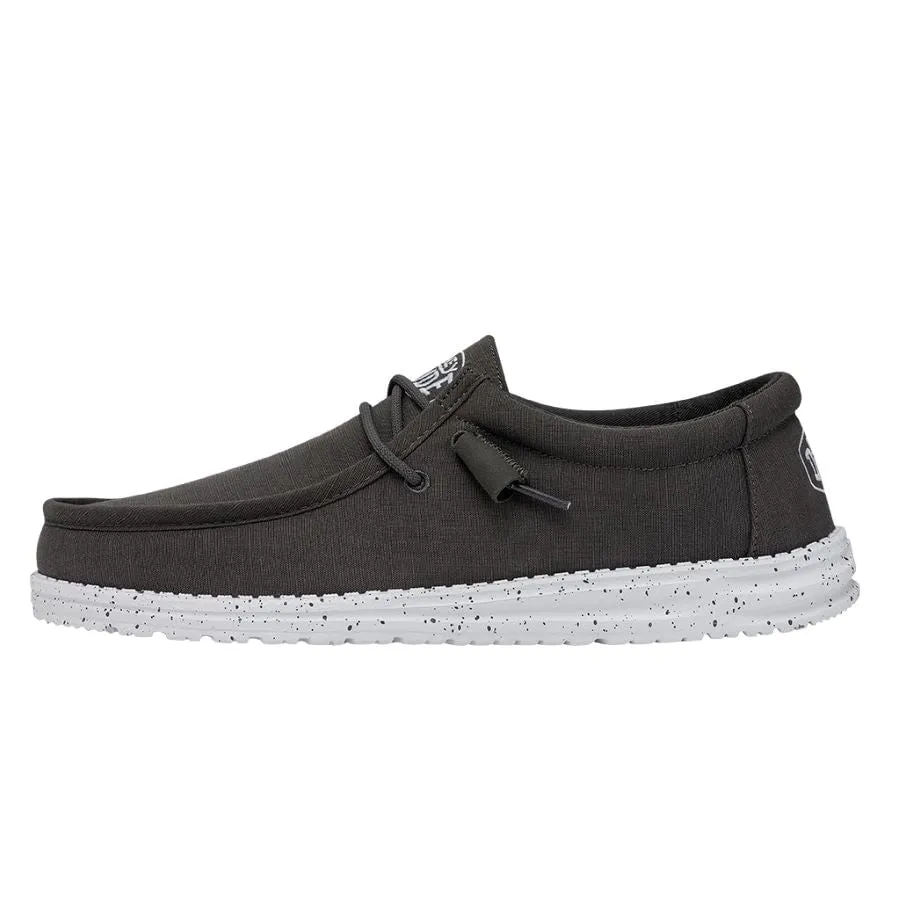 Hey Dude Wally Slub Canvas "Dark Grey"
