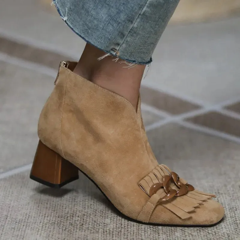 Keeping My Autumn Bloom Ankle Boots