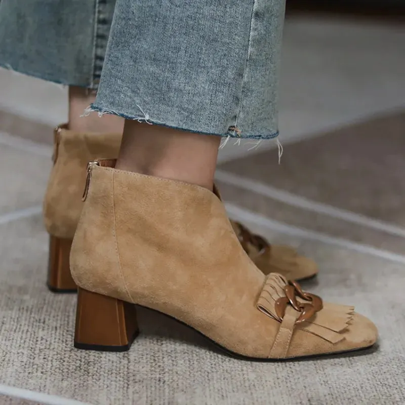 Keeping My Autumn Bloom Ankle Boots