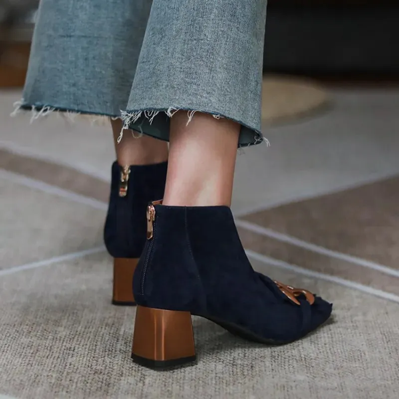 Keeping My Autumn Bloom Ankle Boots