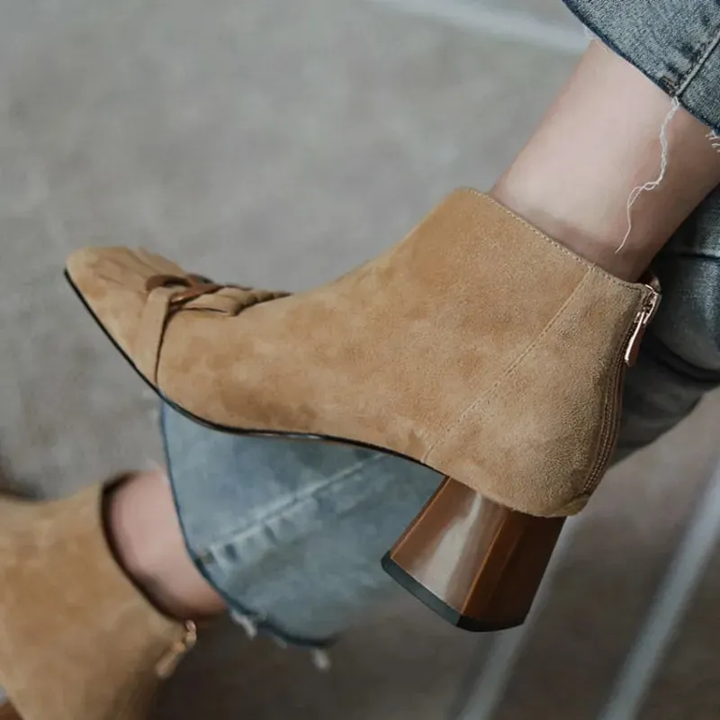 Keeping My Autumn Bloom Ankle Boots