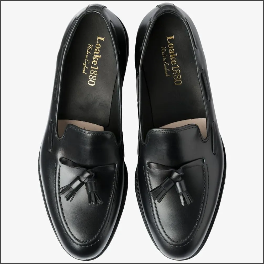 Loake Russell Black Leather Loafer@