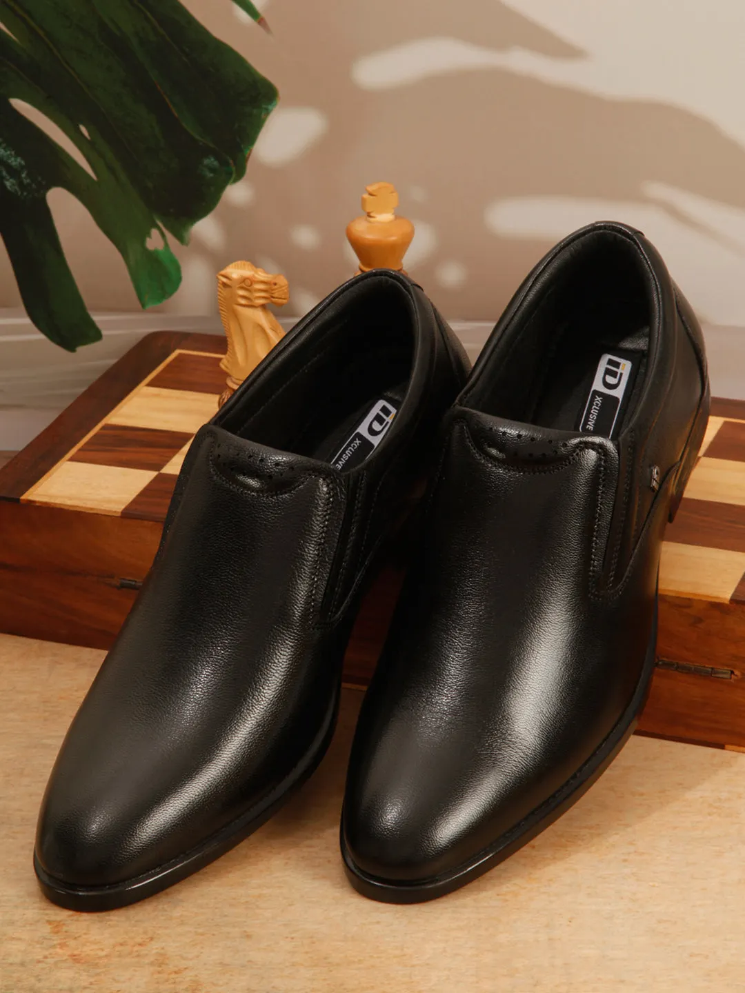 Men's Black Regular Toe Slip On Formal (ID2243)