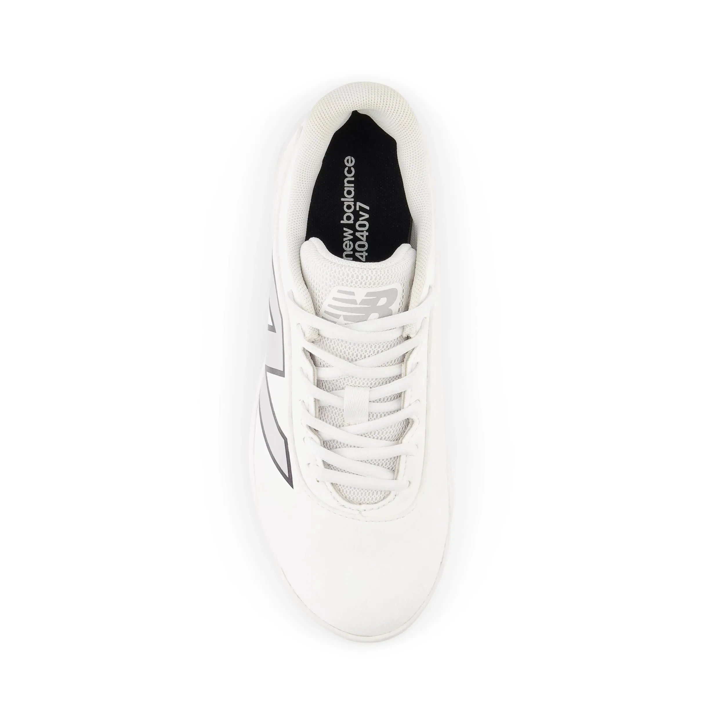 New Balance 4040v7 White Youth Molded Cleats