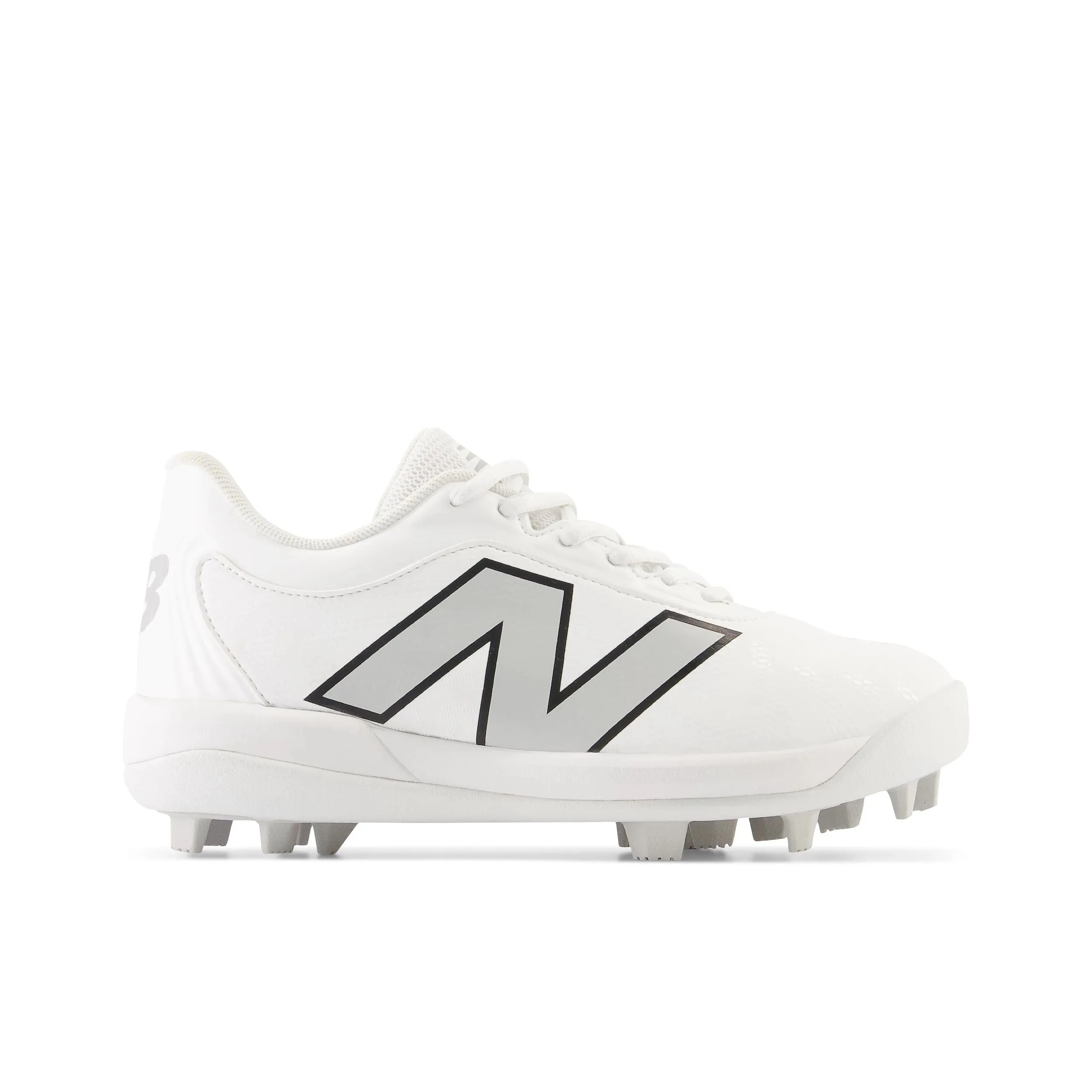 New Balance 4040v7 White Youth Molded Cleats