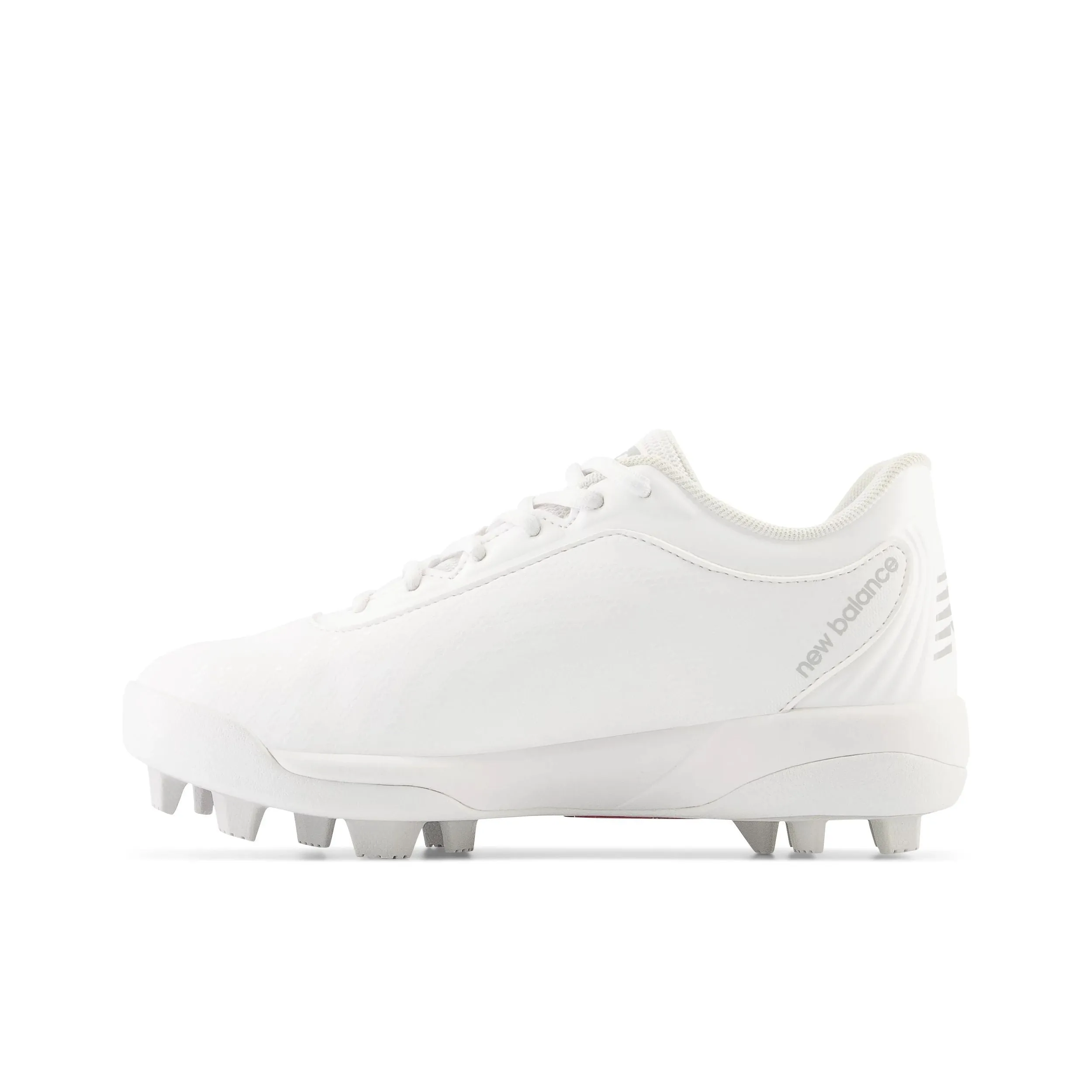 New Balance 4040v7 White Youth Molded Cleats