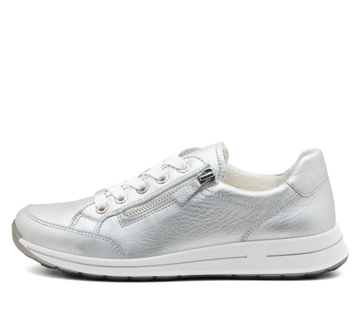Oleanna Women's Zip Sneaker - Silver 14