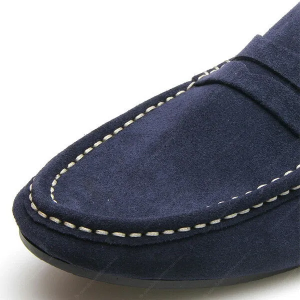 Penny Leather Loafer Suede Navy