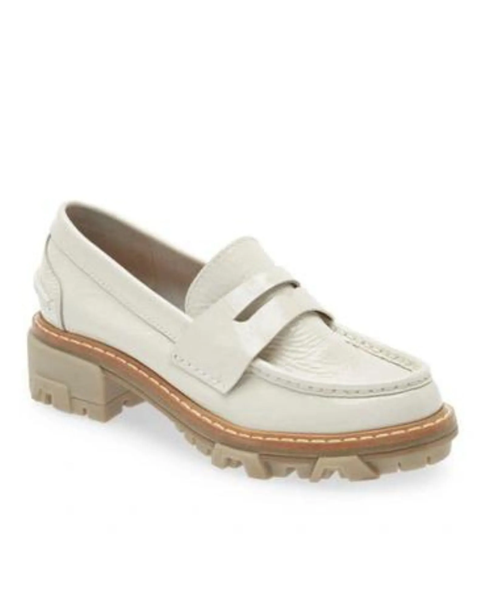 Shiloh Loafer in Cream Patent Leather