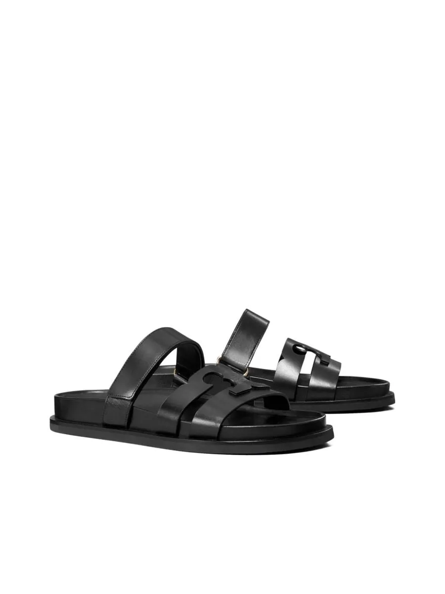 Slipon Sandals With Appliqu Logo