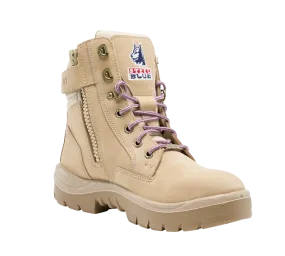 Southern Cross - Ladies Zip Lace Up Safety Boot P/R Sole