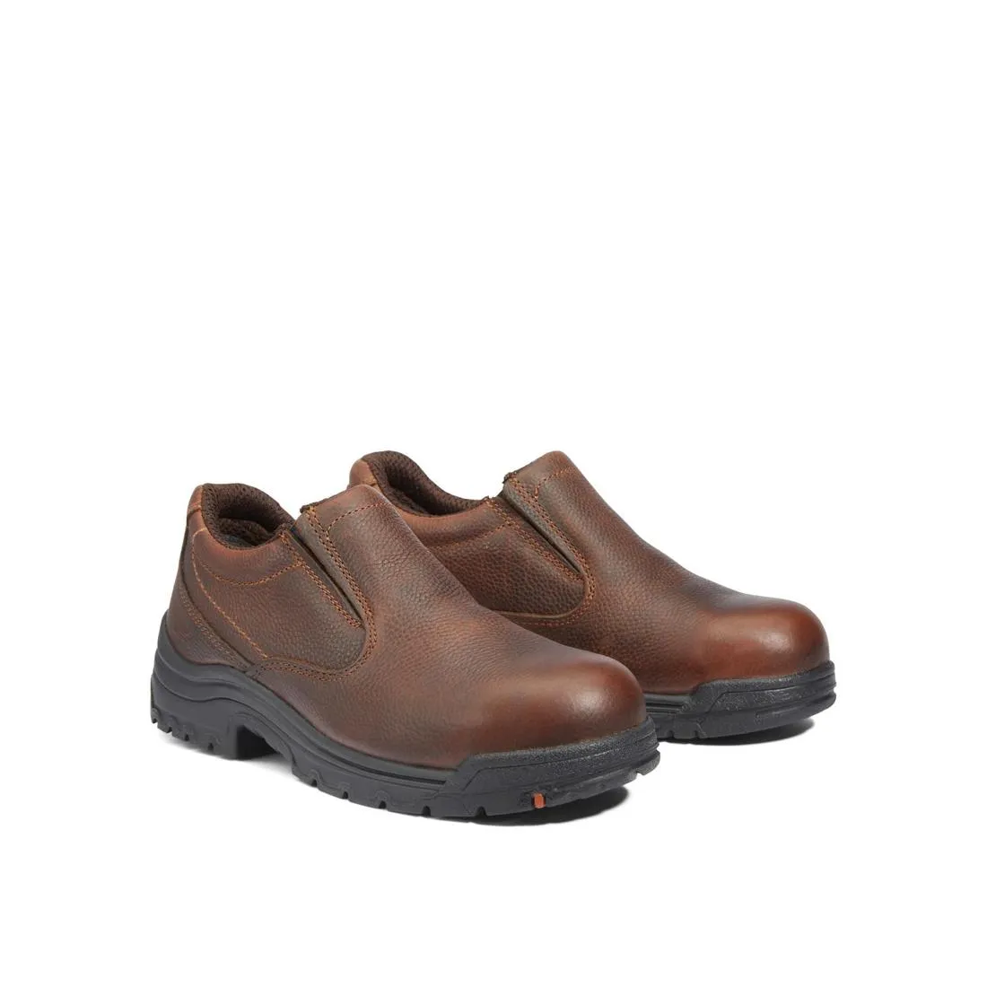 Titan Alloy-Toe Slip-On Work Shoe Light Brown