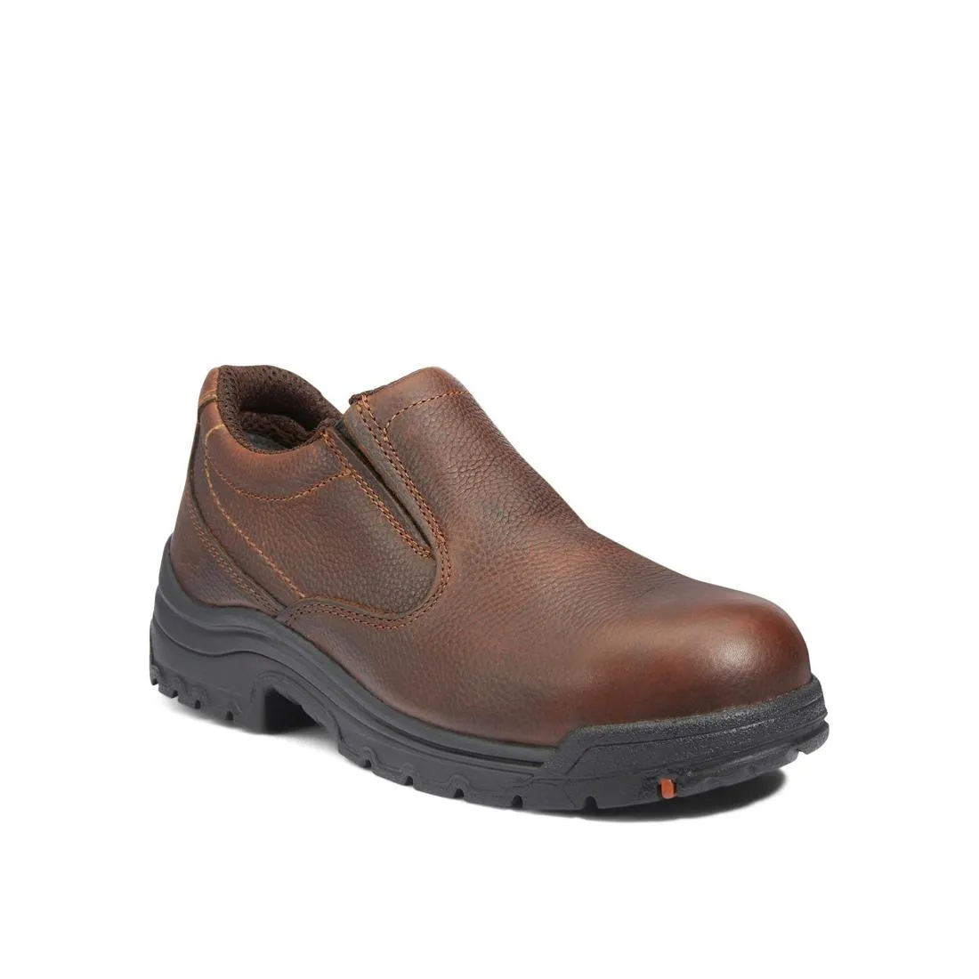 Titan Alloy-Toe Slip-On Work Shoe Light Brown