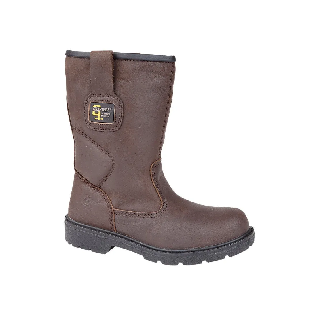 UKD High Leather Work Boots