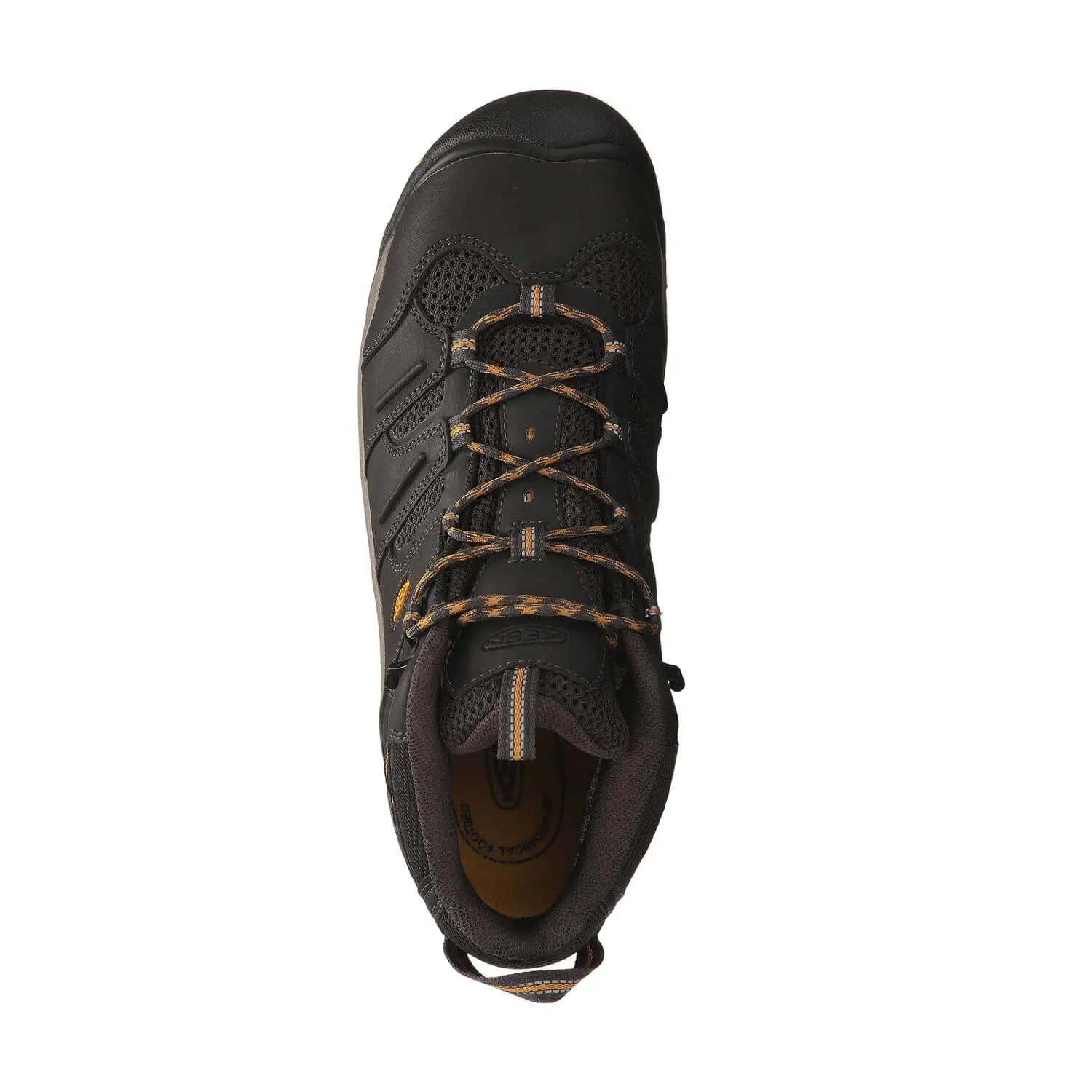 Women's Lansing Mid Steel-Toe Work Boot Waterproof Raven/Tawny Olive Keen