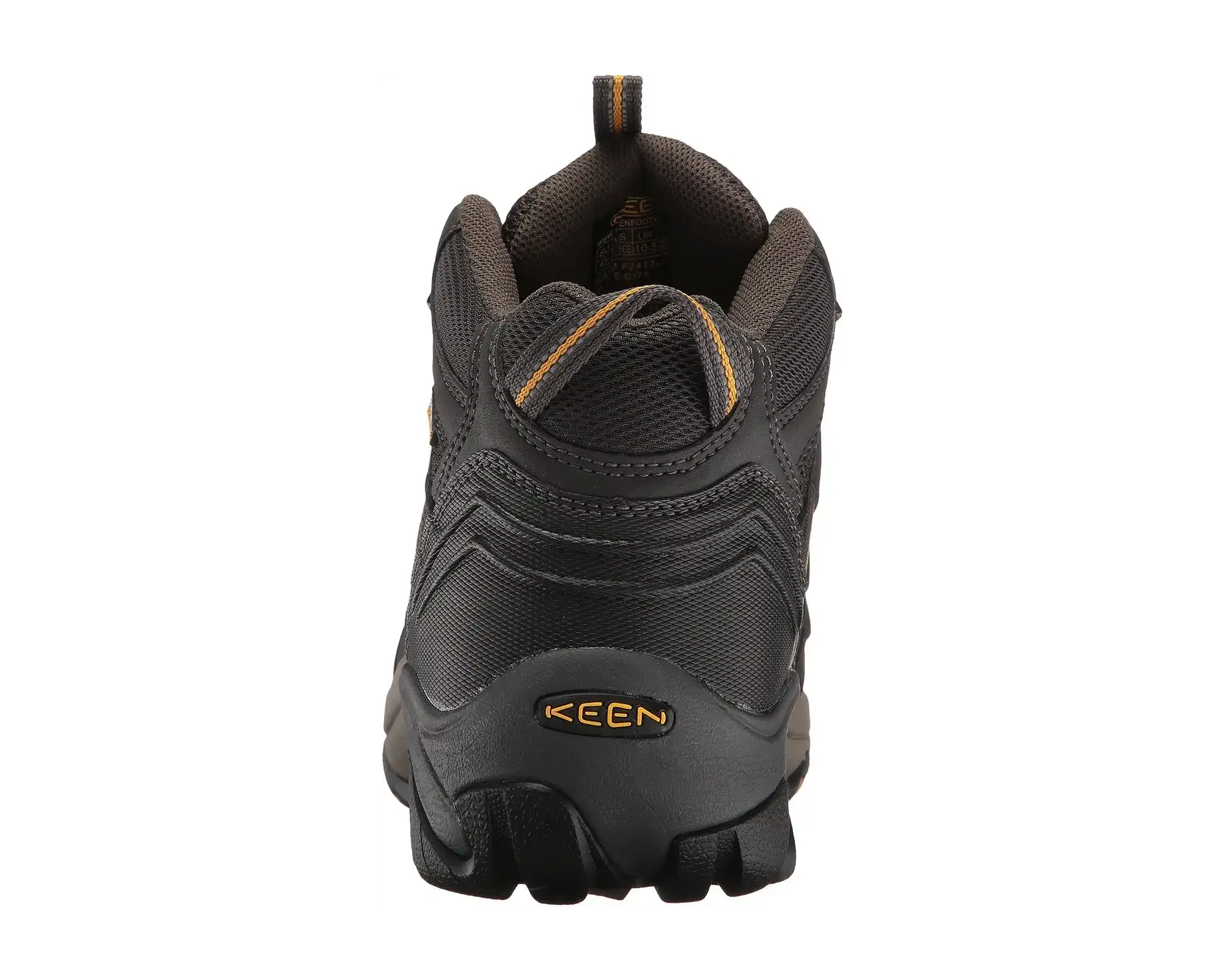 Women's Lansing Mid Steel-Toe Work Boot Waterproof Raven/Tawny Olive Keen